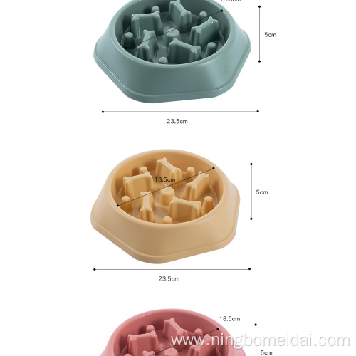 Plastic Pet Food Bowl Dog Slow Feeder